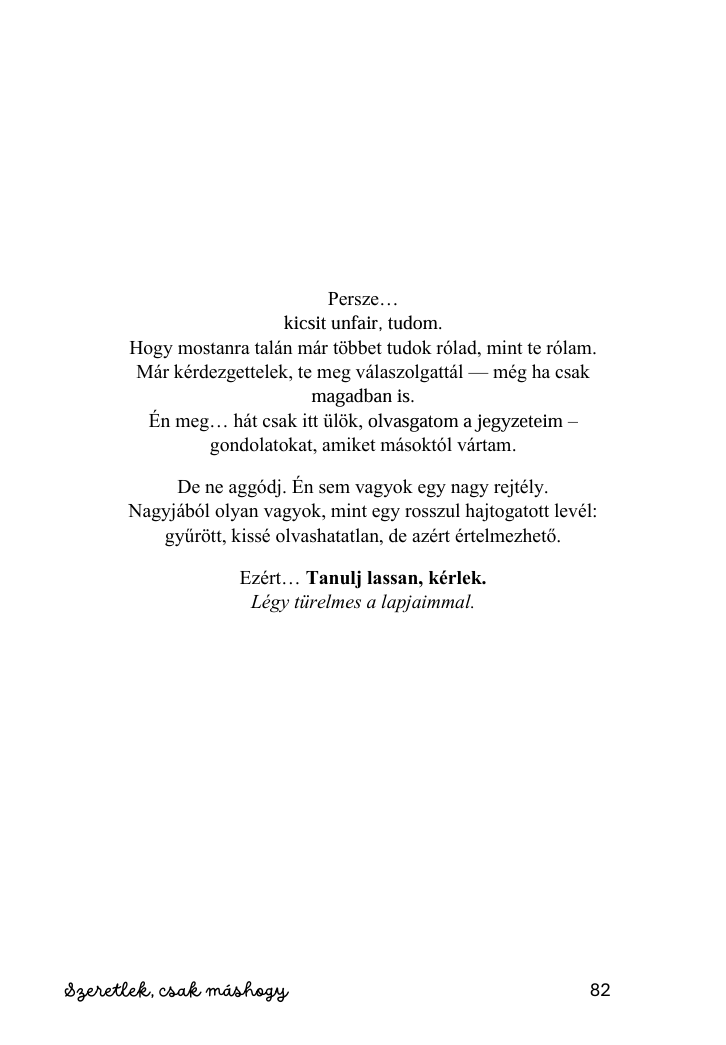 Szeretlek csak Máshogy